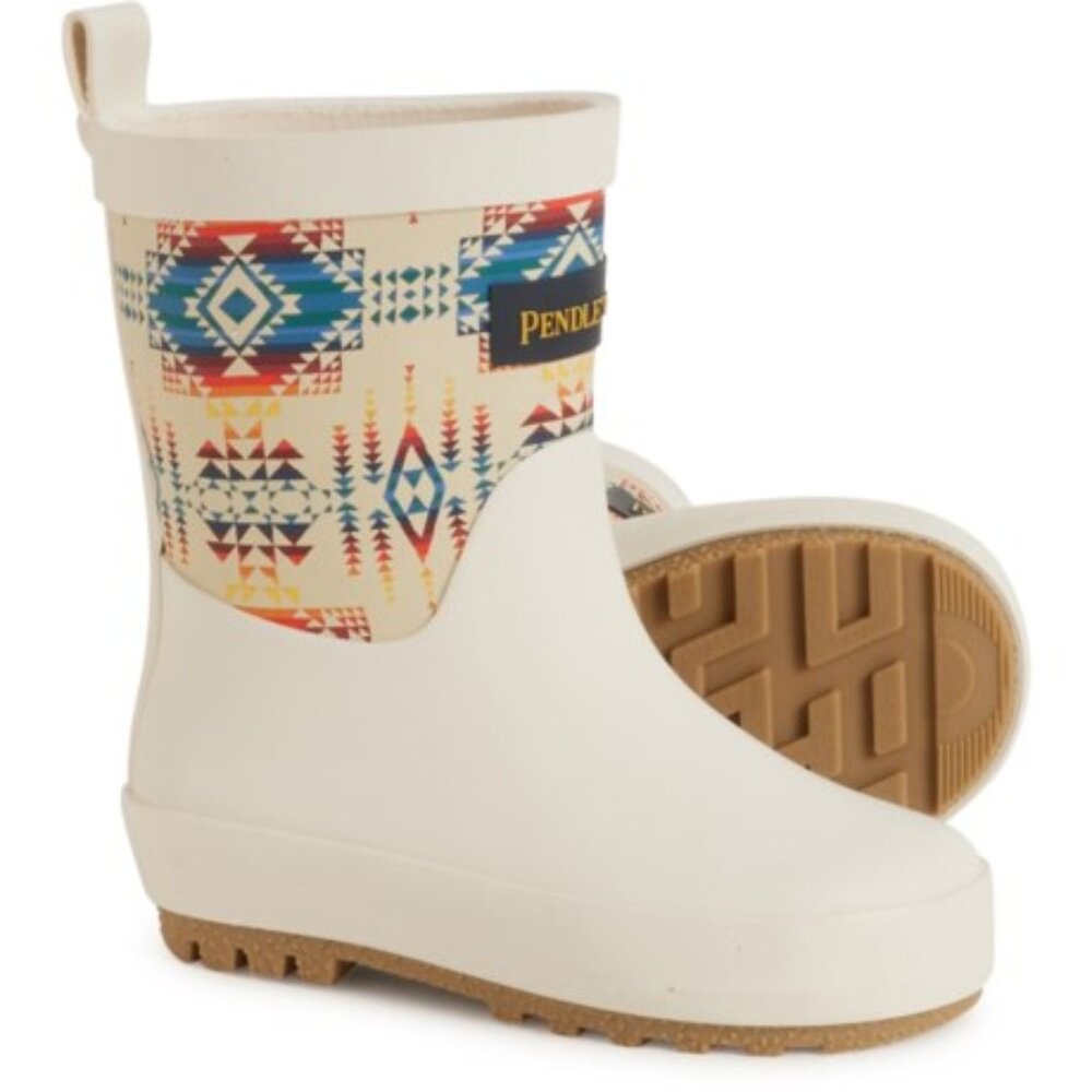 Pendleton Little Boys Pilot Rock Mid Rain Plashing Puddles Boots New in Box 9/10